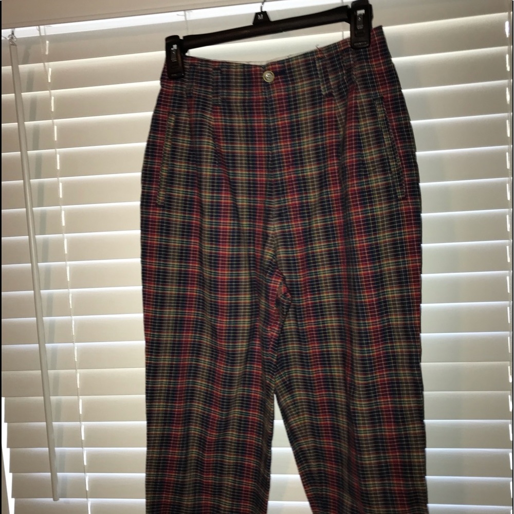 vintage plaid pants